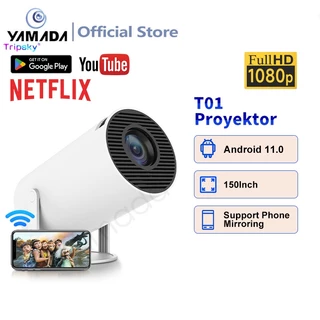 Indonesia Murah Proyektor Android  HY300 Smart Proyektor 180 ANSI Lumens  HD 1080P Bluetooth5.0  - YouTube Android 11.0