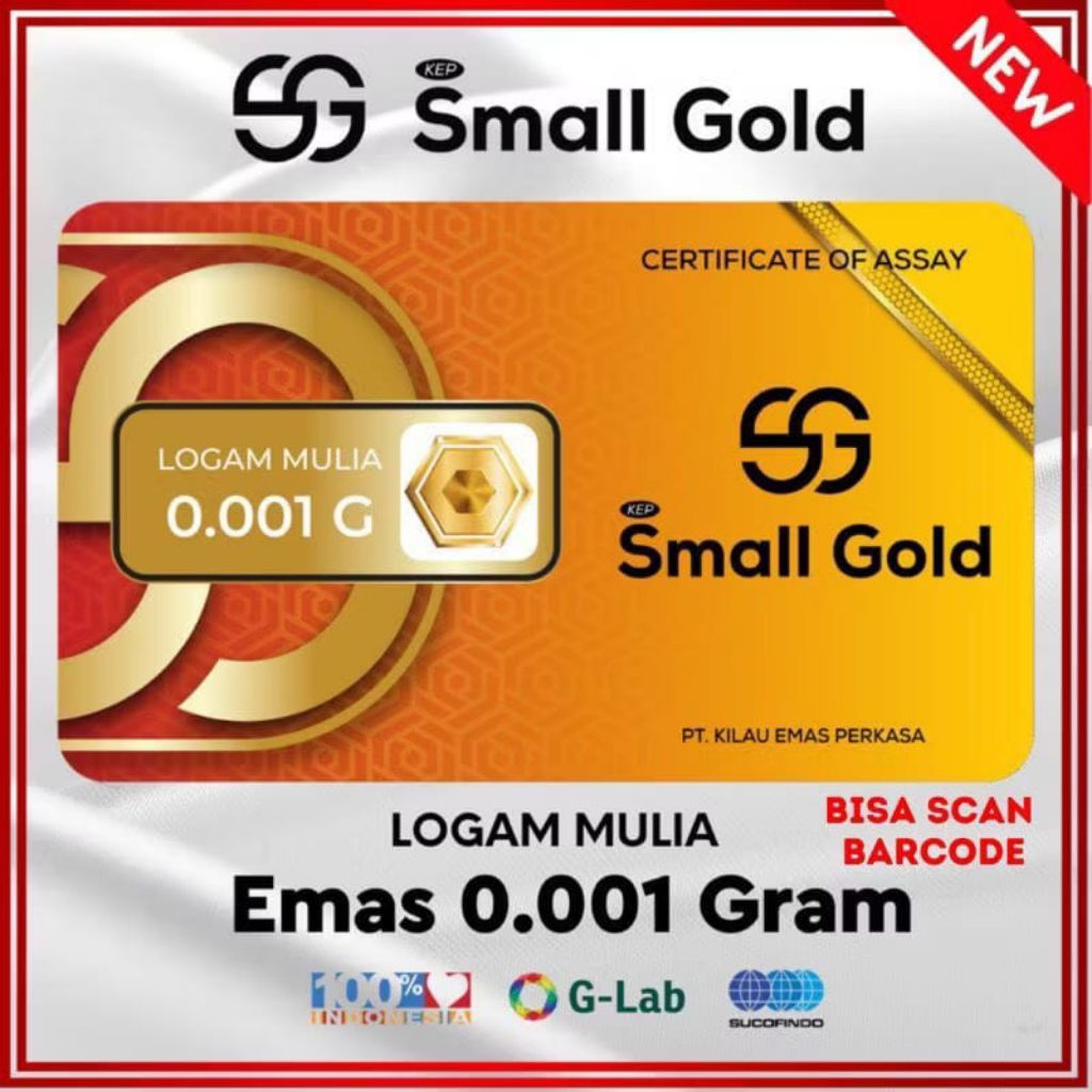 Jual BISA SCAN BARCODE Emas 0.001gram Baby Gold 0.001gram Small Gold 0 ...