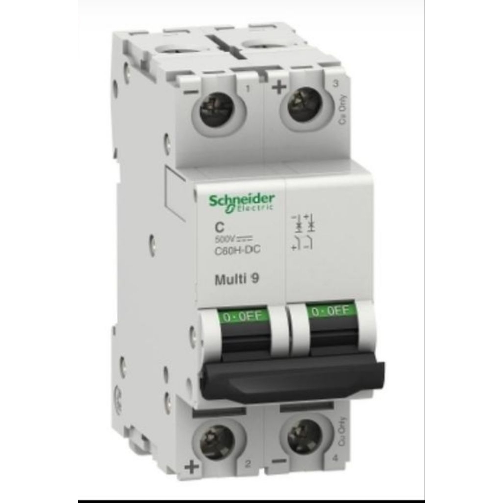 Jual Mcb Dc Schneider C60h Dc 2p 2a 63a Sni 10ka Mcb Dc 2 Pole 