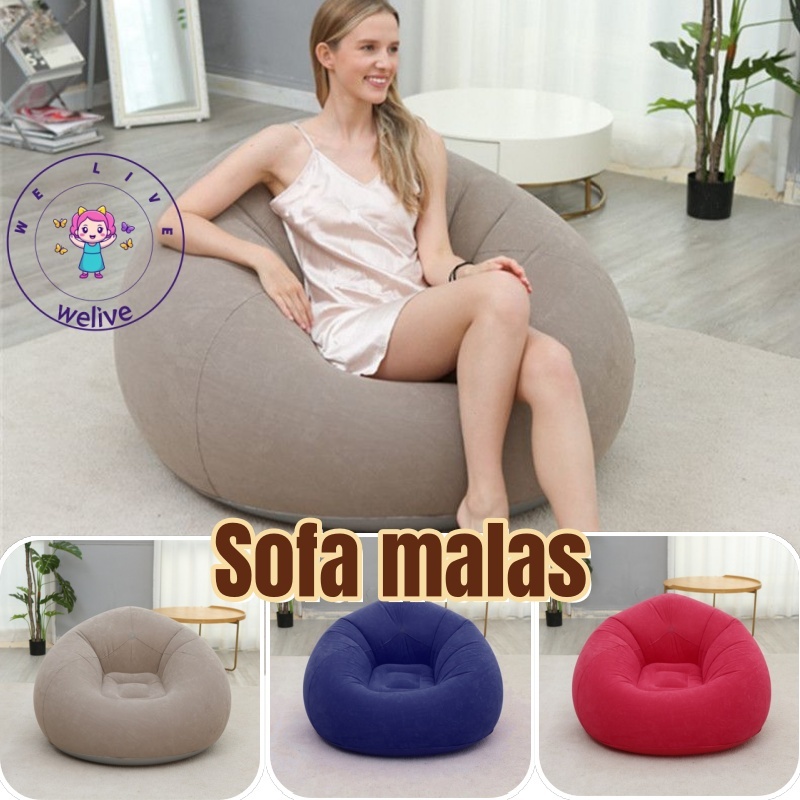 【Dalam Stok 】Sofa Bean Bag Inflatable Sofa Travel Portable Bean Bag Sofa  Dewasa Penyimpanan Mudah Lazy Sofa