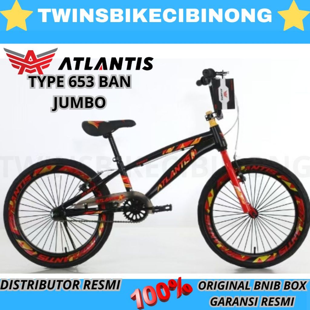 Jual Sepeda Bmx 20 Atlantis 653 Ban 3.0 JUMBO | Shopee Indonesia