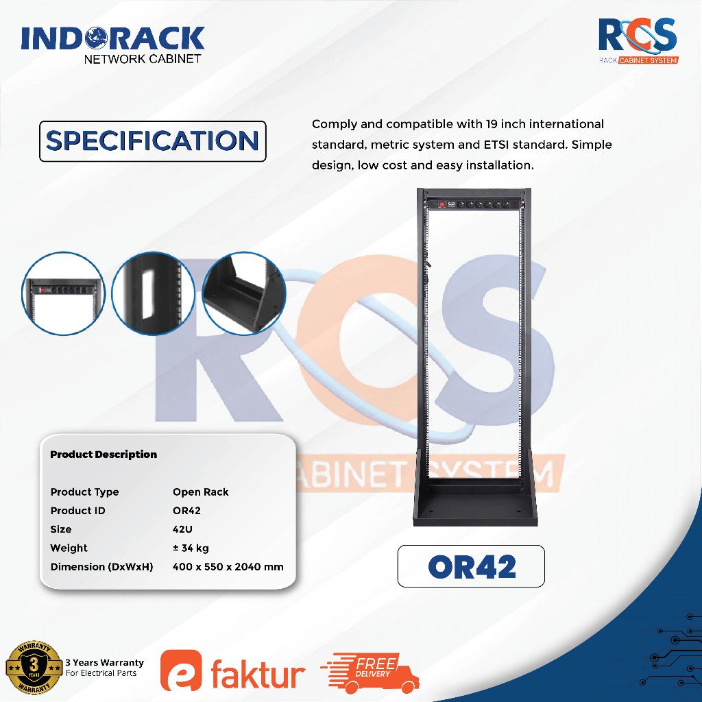 Jual INDORACK Open Rack Server 19