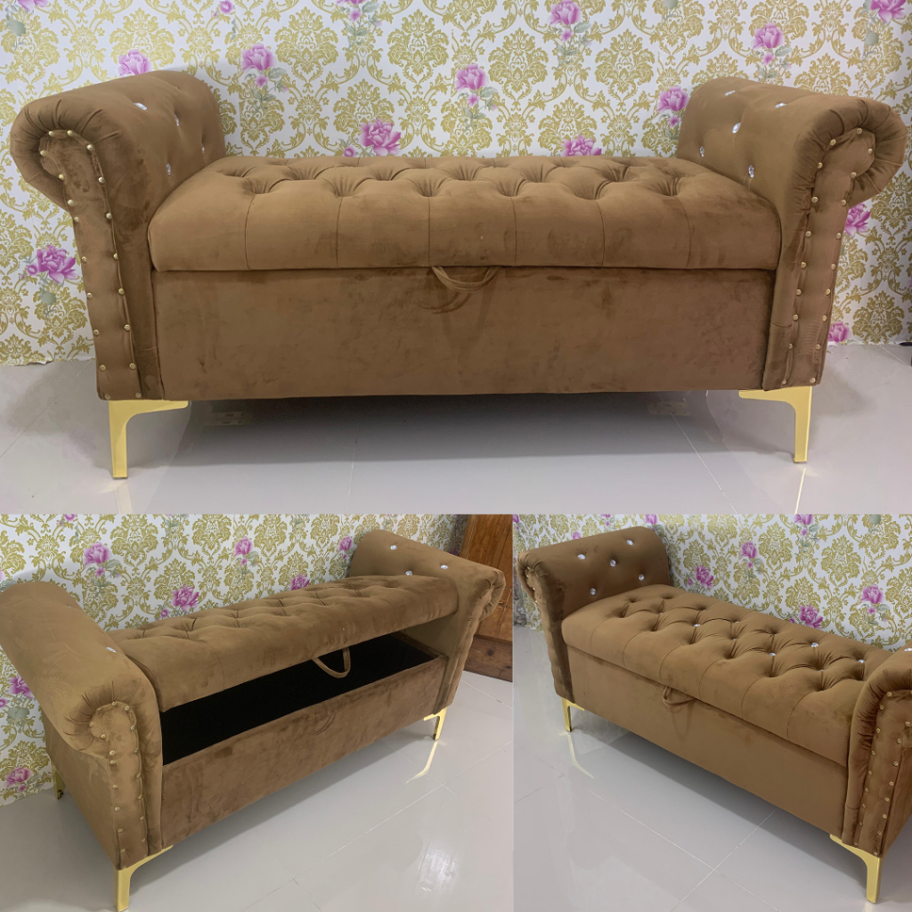 Jual ( 43 ) sofa storage bench sandaran tangan 130 cm sofa box dengan ...