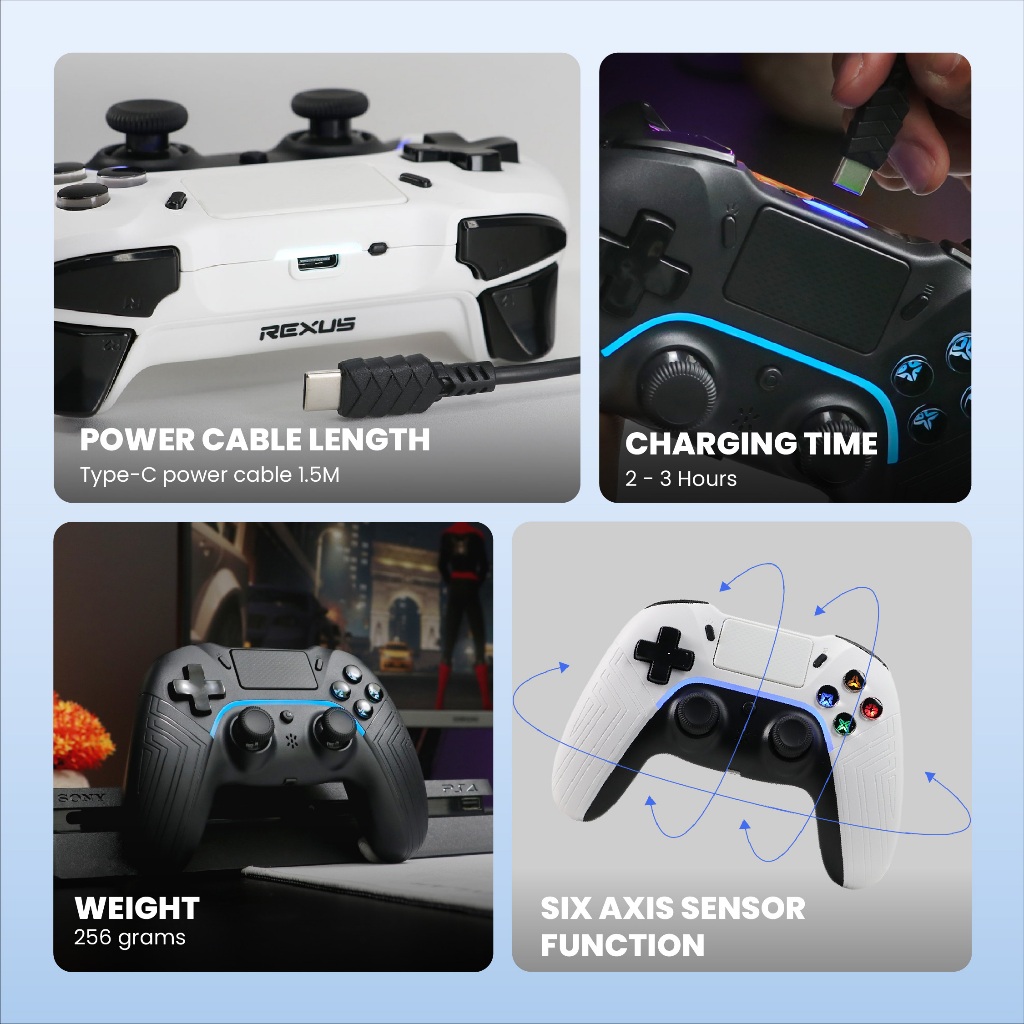 Rexus Gamepad Bluetooth Gladius GX300 (3)