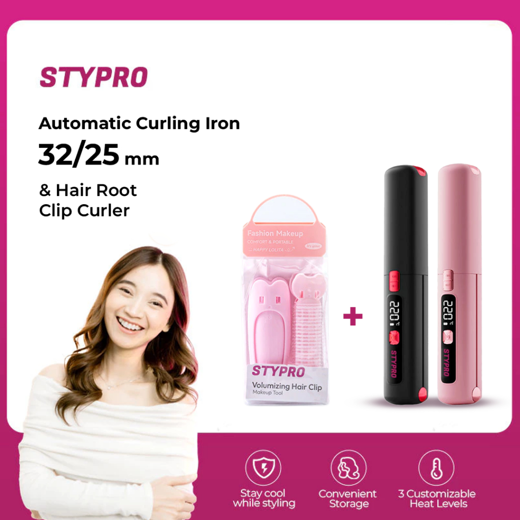 Jual 【BUNDLE】STYPRO Hair Styling Set Pelurus Rambur Hair Straightener ...