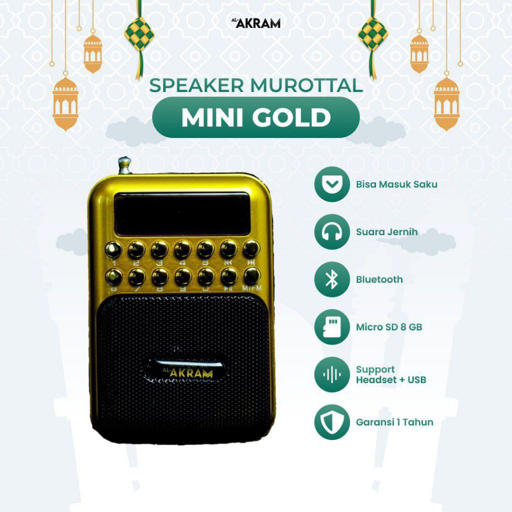 Jual SPEAKER AL AKRAM MINI MUROTTAL Lengkap 30 juz dan Full Kajian ...