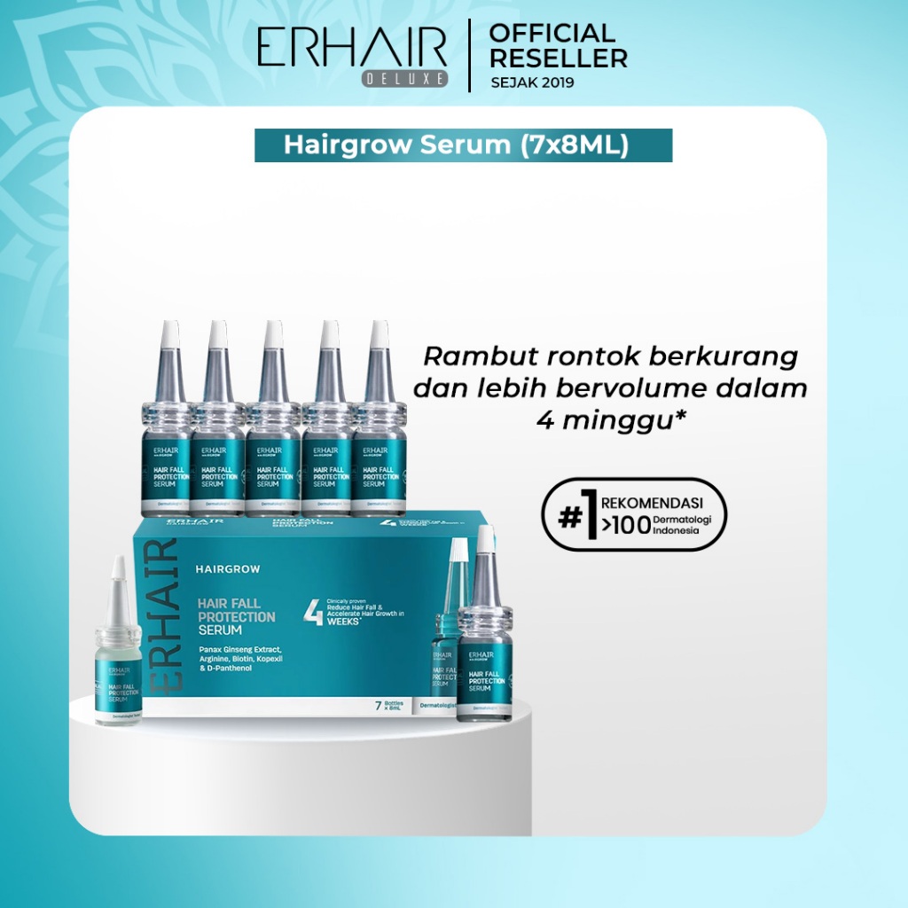 Jual ERHA ERHAIR Hairgrow Serum Penumbuh Rambut Hair Fall Protection ...