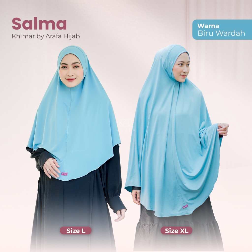 Arafa Hijab Khimar Salma Hijab Dagu Malaysia Premium Bergo Jersey Instan Syari Kerudung Umroh