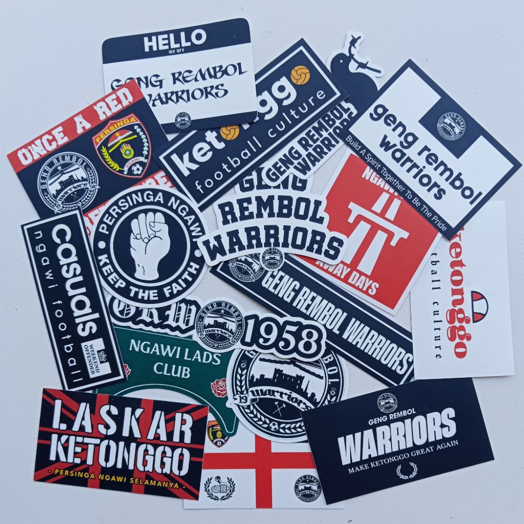 Jual Sticker Pack Geng Rembol Warriors VOL 1 | GRW 1958 Persinga Fans ...