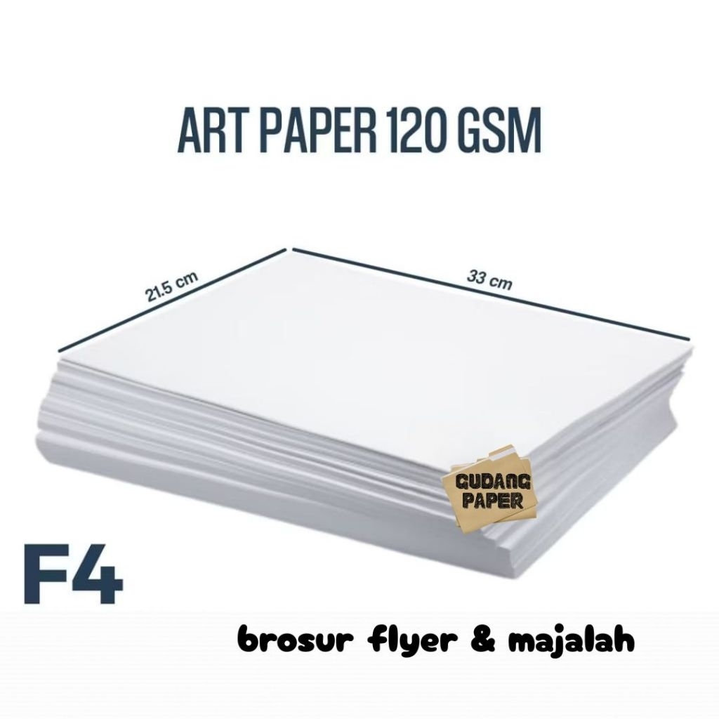 Jual Kertas Art Paper F4 120 gsm isi 50 lembar / Kertas Art Paper 120 ...