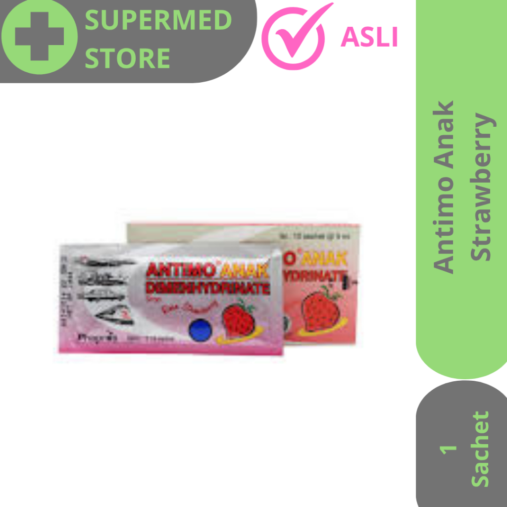 Jual Antimo Anak Sachet 5 ml Rasa Strawberry / Obat Mual Muntah ...