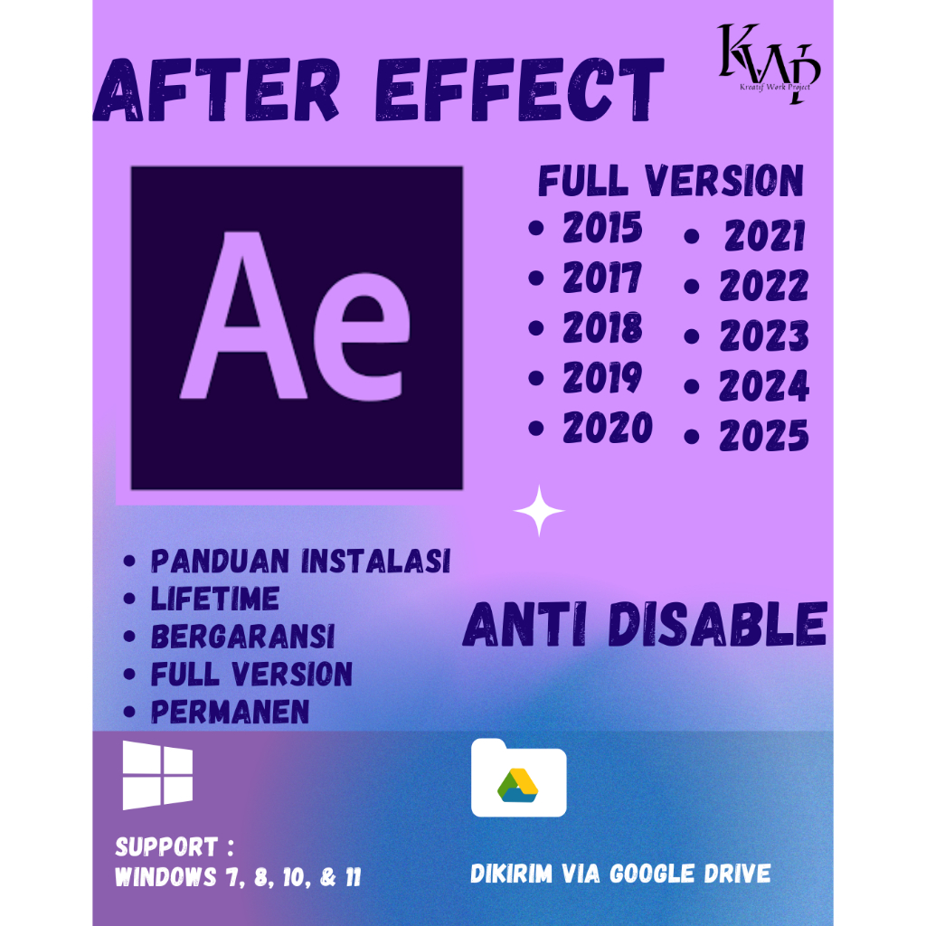 Jual After Effects Full Version Baru Lama Anti Disable 2025 2024 2023