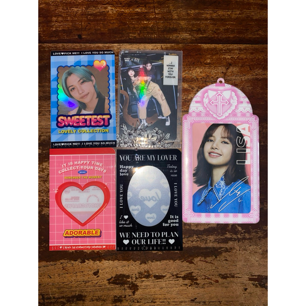 Jual Photocard holder daiso korea PVC bonus felix stray kids skz ryujin ...