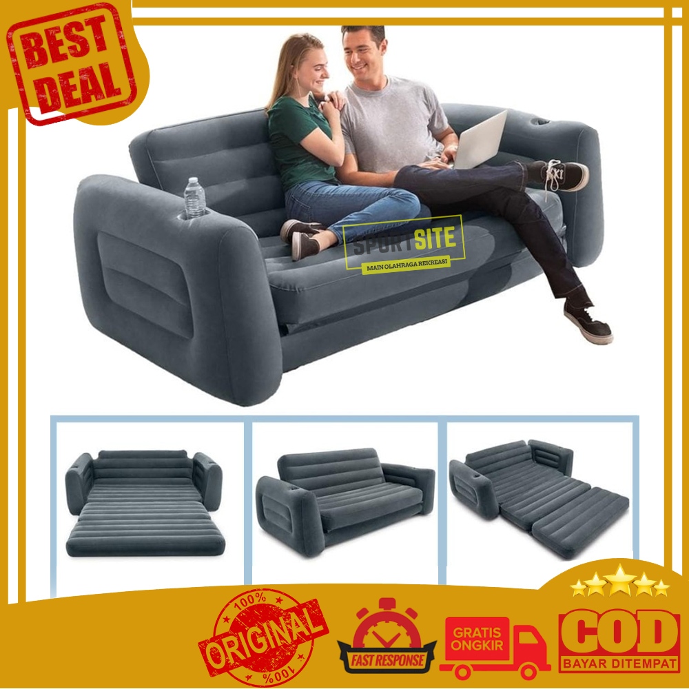 Jual Intex Sofa Bed Pull Out 2 in 1 Matras Tidur Santai Relaksasi Kursi ...
