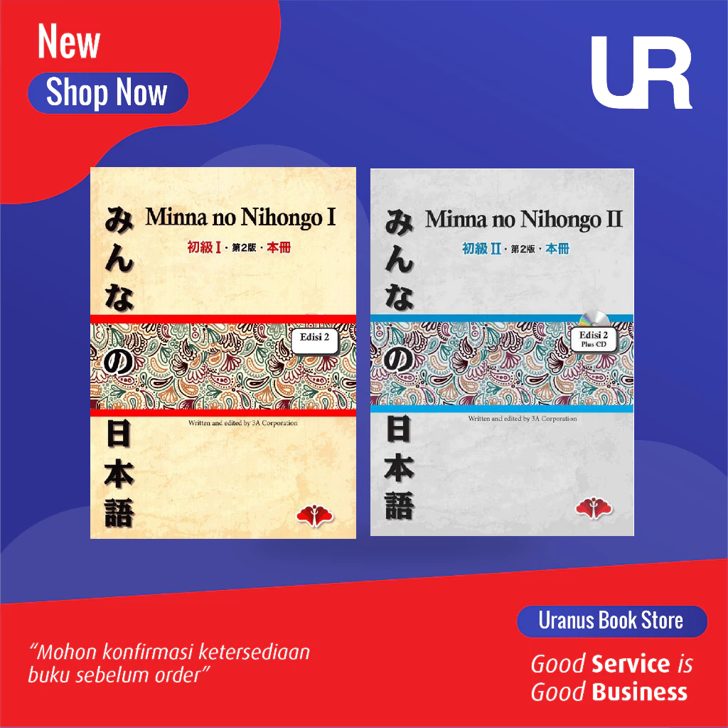 Jual BUNDLE Minna No Nihongo FULL KANJI 1 & 2 Edisi 2 Minna II 100% ...