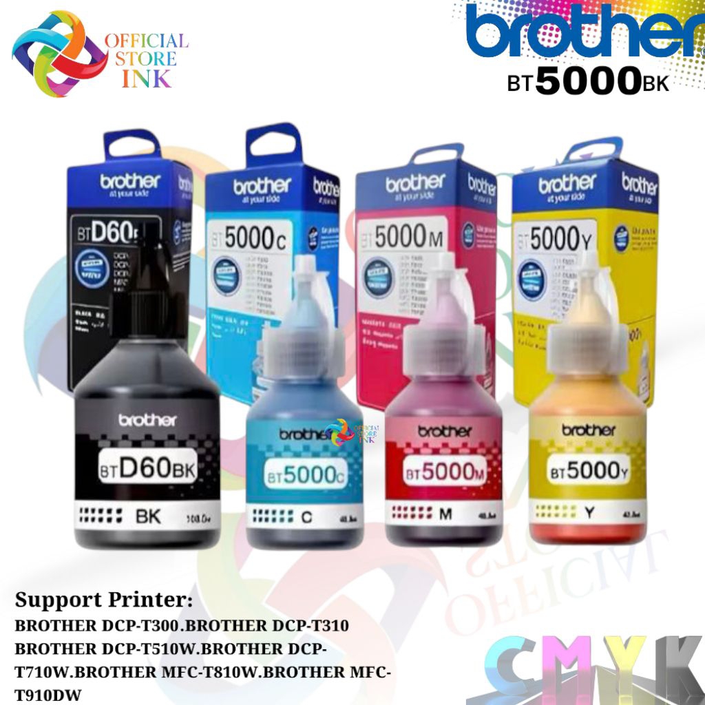 Jual Tinta Printer Brother BT D60 BK Dan BT 5000 Color Original Untuk ...