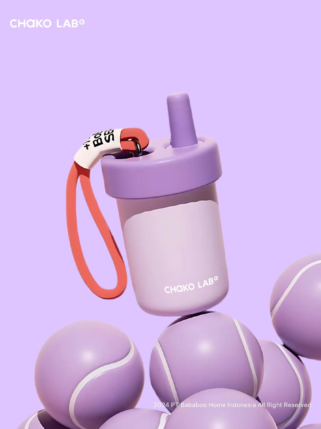 Jual CHAKO LAB Bobo Vacuum Cup Insulated Thermos 485ml - Pastel Purple ...