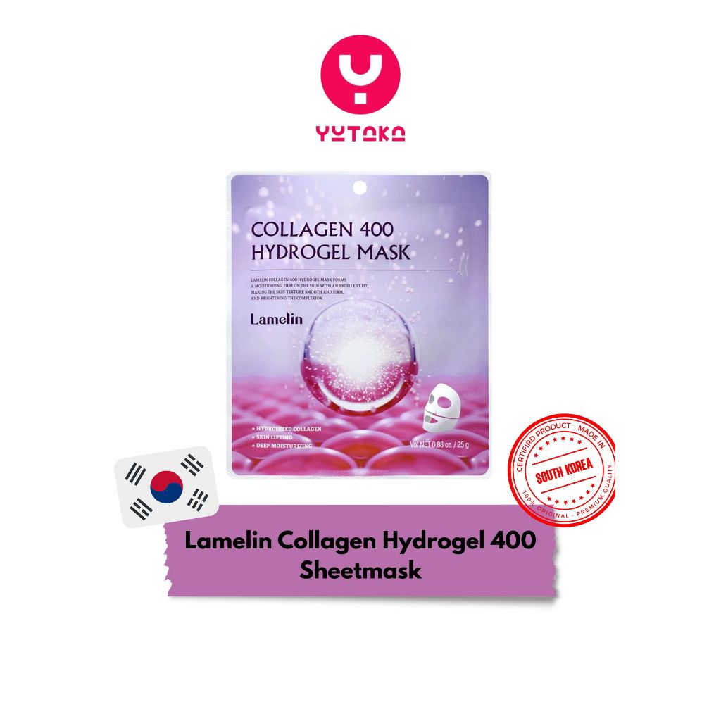 Jual Lamelin Sheetmask Collagen Hydrogel 400 Original store Korea