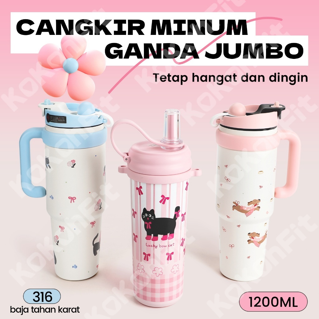 Jual [COD]tumbler Stainless Vacuum 750ml Portable Thermos Botol minum ...