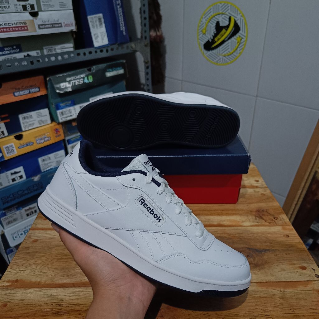 Reebok Classic Casual Court Advance Smash Edge Black Gum White Chal  Gum Sole Full Black Grey Navy Vin Blue Unisex Resmi PT MAP