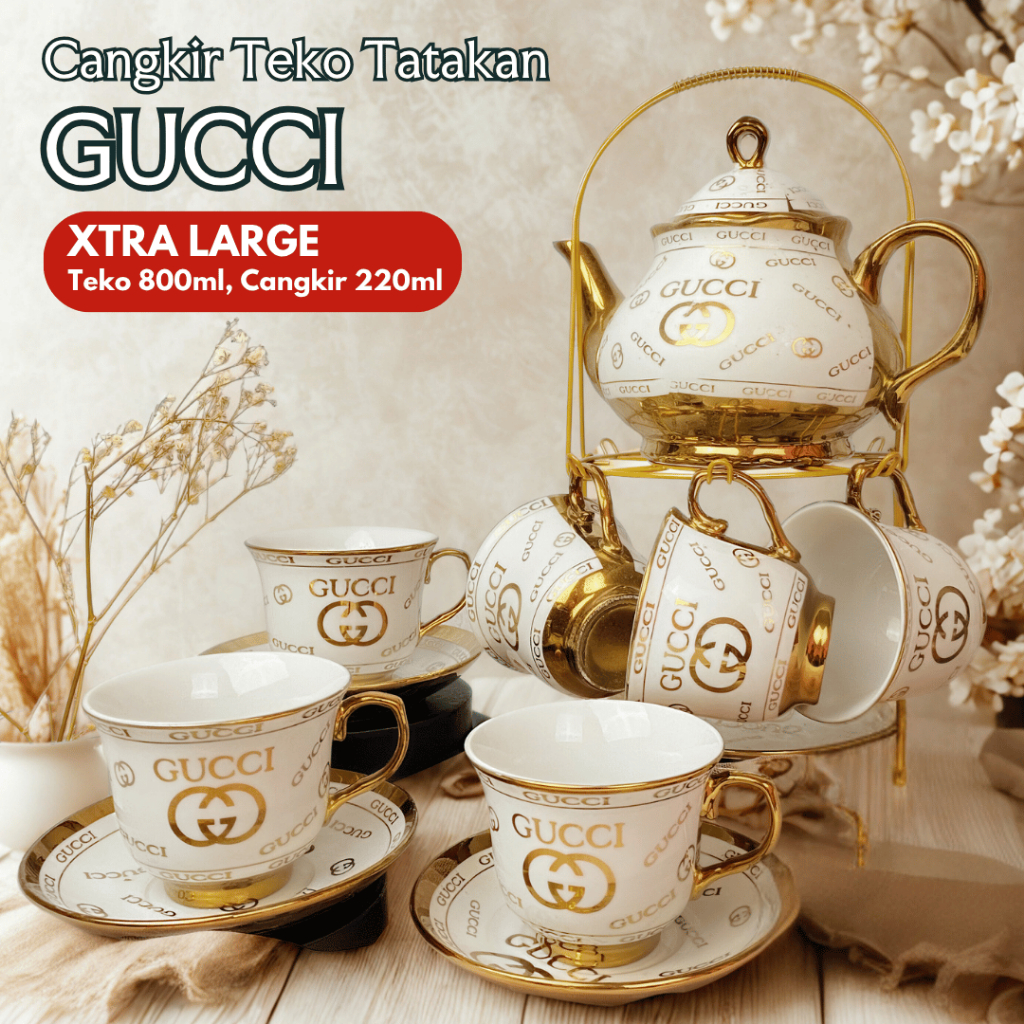 Jual Kado Pernikahan Cangkir Set Keramik Tea Pot PAJANGAN MINIMALIS ...