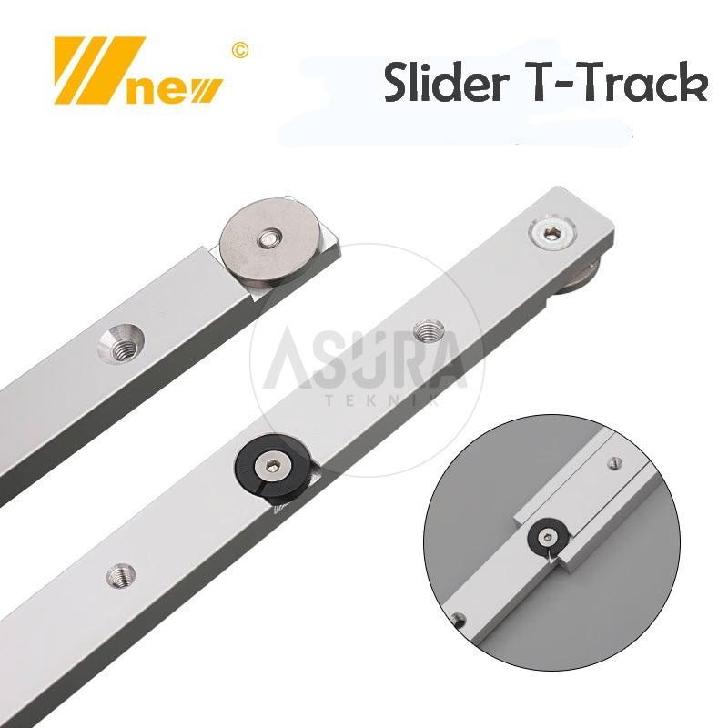 Jual ALUMINIUM SLIDER RUNNER T-TRACK FOR TABLE SAW ROUTER WNEW | Shopee ...