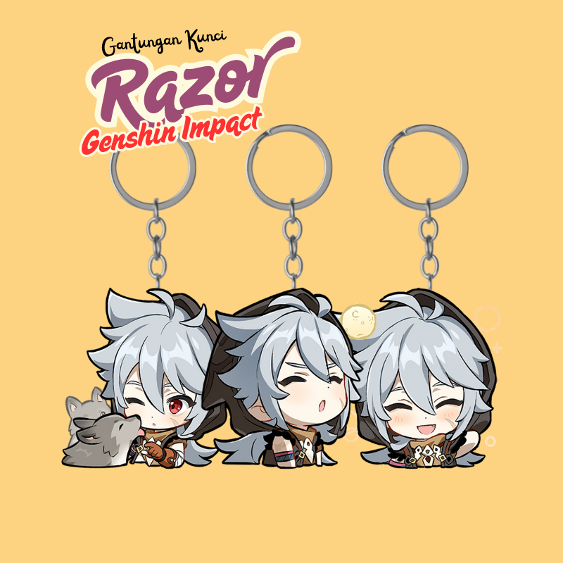 Jual Ganci Razor Genshin Impact | Gantungan Kunci Akrilik UV 2 Sisi ...