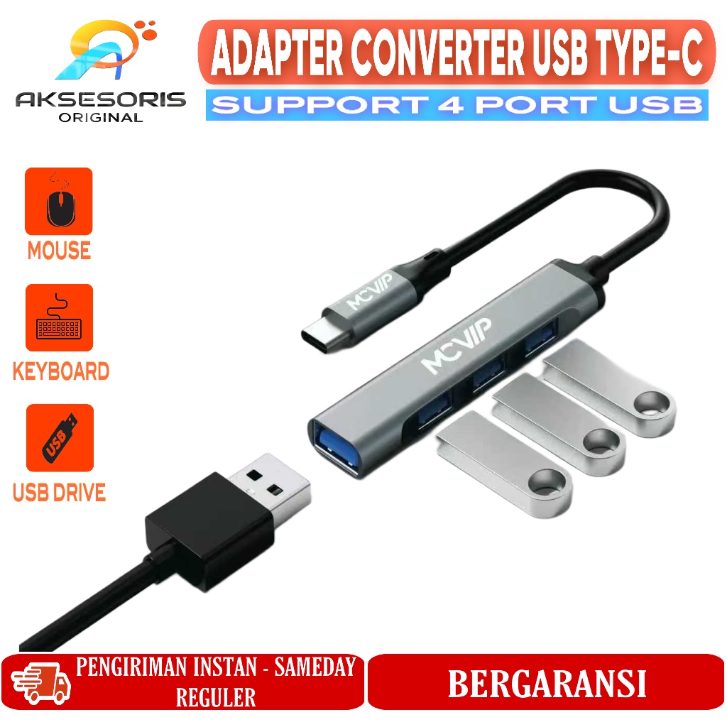 Jual MCVIP USB HUB 3.0 Type C 4 in 1 HUB OTG Multi Function Port High ...