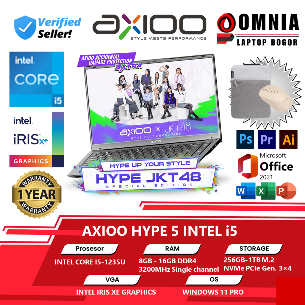 Jual Laptop Axioo MyBook Hype 5 G12 Intel Core i5 1235U RAM 16GB SSD ...