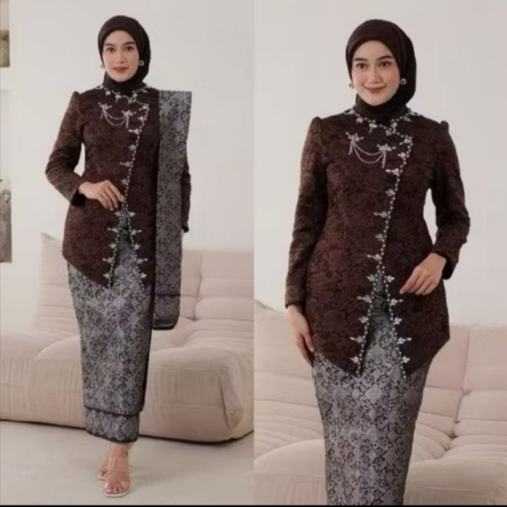 Jual Kebaya janggan modern brukat payet, kebaya wisuda kebaya pesta