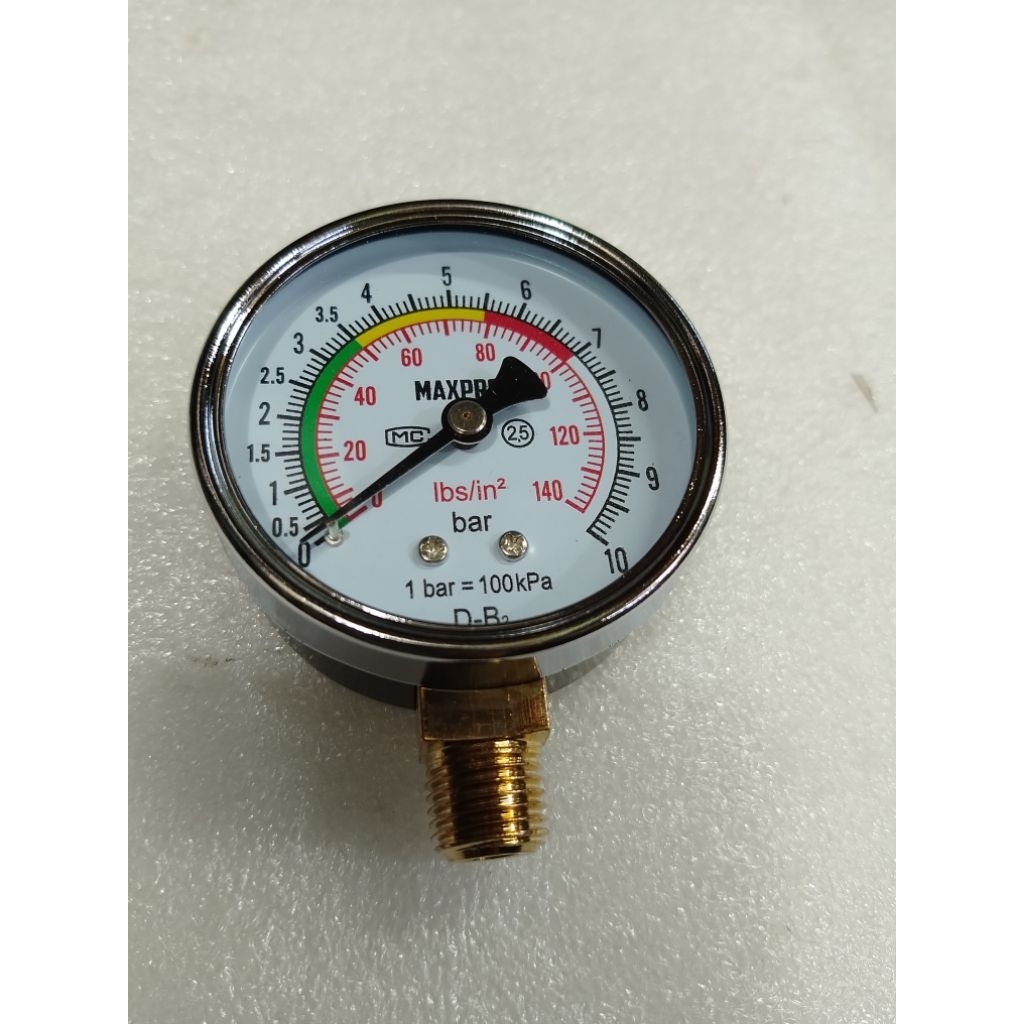 Jual Manometer - Alat ukur tekanan angin 10 bar - pressure gauge ...