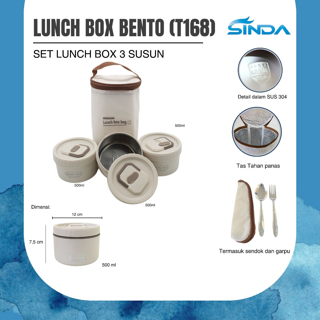 Jual Sinda Kotak Makan Portable Tahan Panas / Container Sealed Round ...