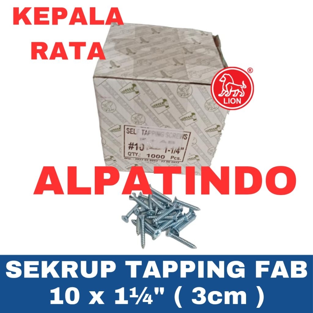 Jual Sekrup Tapping FAB 10 x 1 1/4 | Shopee Indonesia