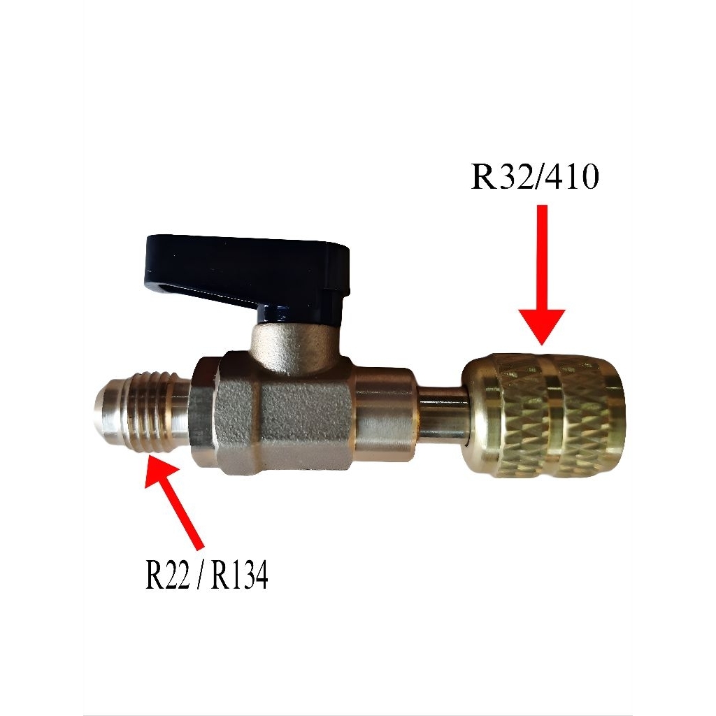 Jual KONEKTOR PENGISIAN FREON R22 KE R32/410 / ADAPTOR SELANG MANIFOLD ...