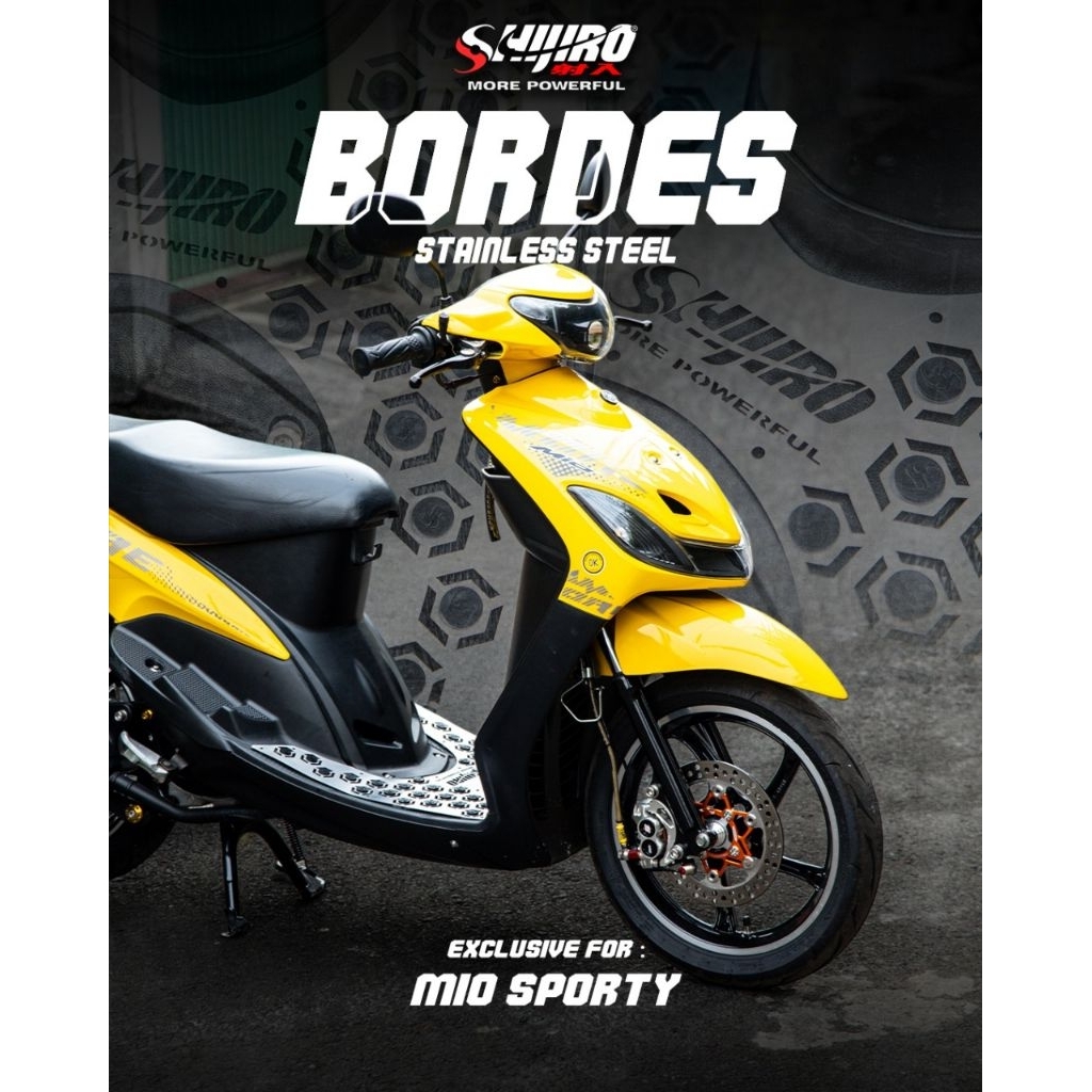 Jual Bordes Shijiro Racing untuk motor Mio Sporty smile | Shopee Indonesia