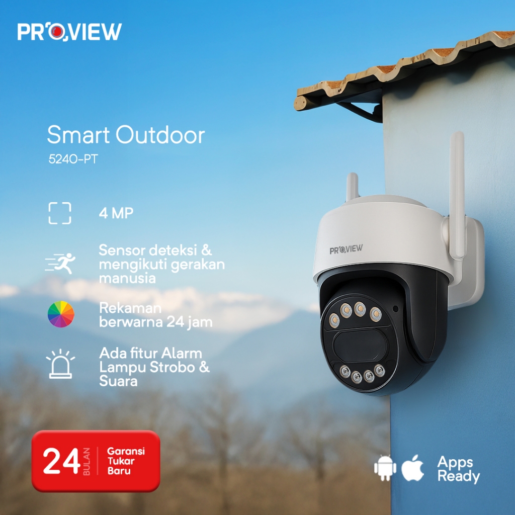 Jual PROVIEW CCTV Wifi Outdoor 4MP 2K QHD 355° 4MP IP67 Night Vision ...