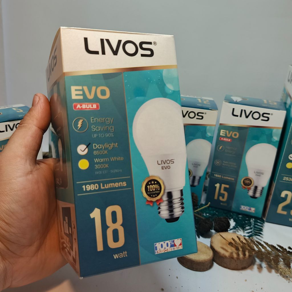 Jual Lampu Led 18 Watt LIVOS A-bulb 6500 K Putih | Shopee Indonesia