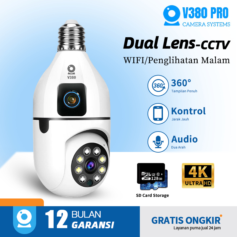 Dual Lens V380 Pro Sd Card V380 Pro CCTV 360° PTZ Full View Night
