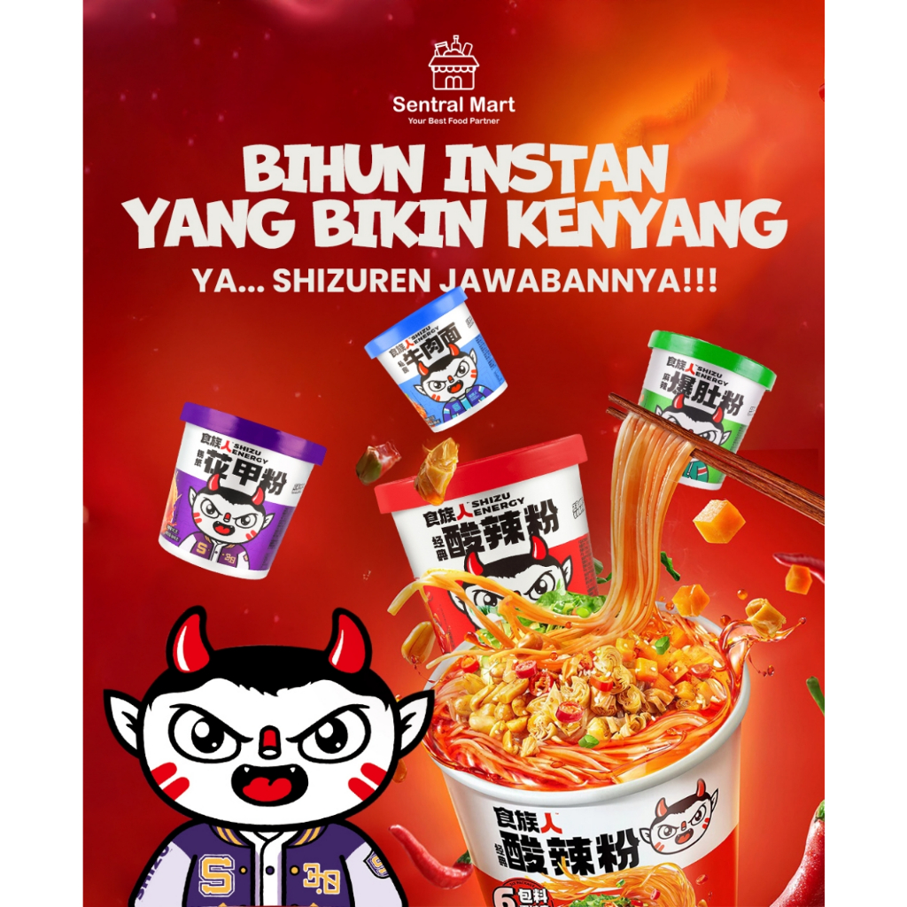 Jual SHIZUREN Bihun Instan Premium 4 Rasa – Asam Pedas, Kerang Pedas ...