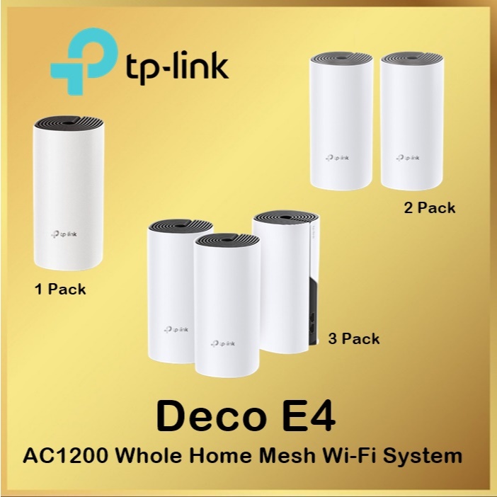 Jual TP-LINK Deco E4 1/2/3 Pack AC1200 Dual Band Whole Home Mesh WiFi ...