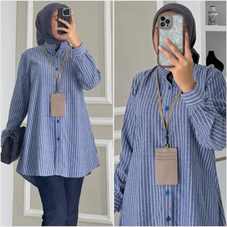 Irena Blouse Wanita Muslim Katun Poplin Zalfa