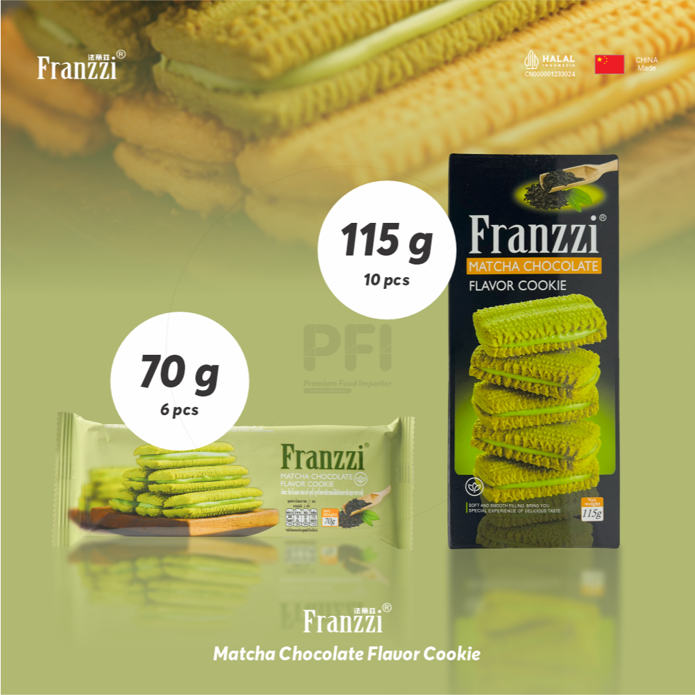 Jual Franzzi Matcha Chocolate Cookie 115gr Box - Biskuit Coklat Matcha ...