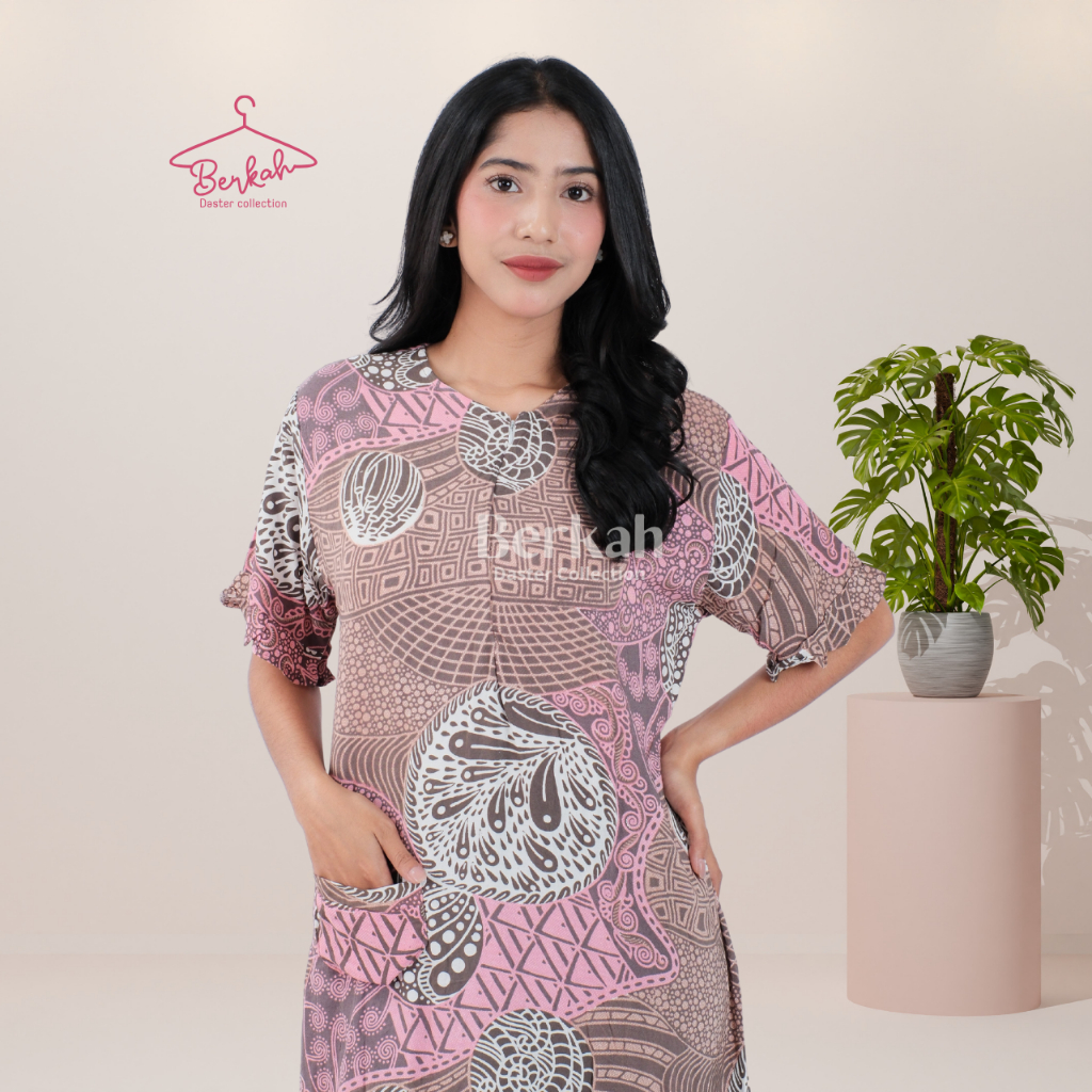 Daster Batik Rayon Busui Motif Resleting Surya 3