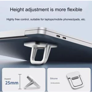 Holder Laptop Stand 2 PCS Tablet Penyangga Portable Mini Aluminum Cooling Pad Stand Penyangga