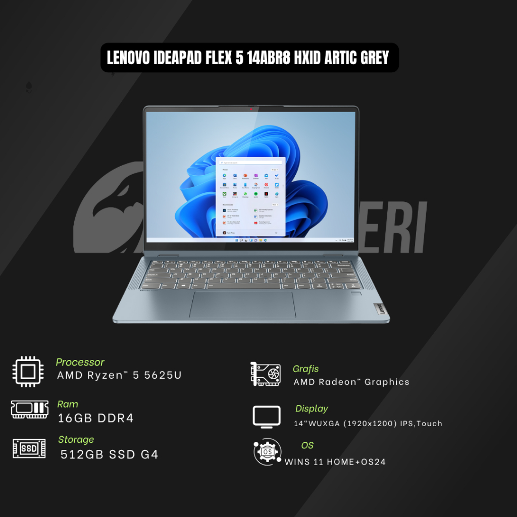 jual-lenovo-ideapad-flex-5-14abr8-hxid-artic-grey-ryzen-5-5625u-16gb