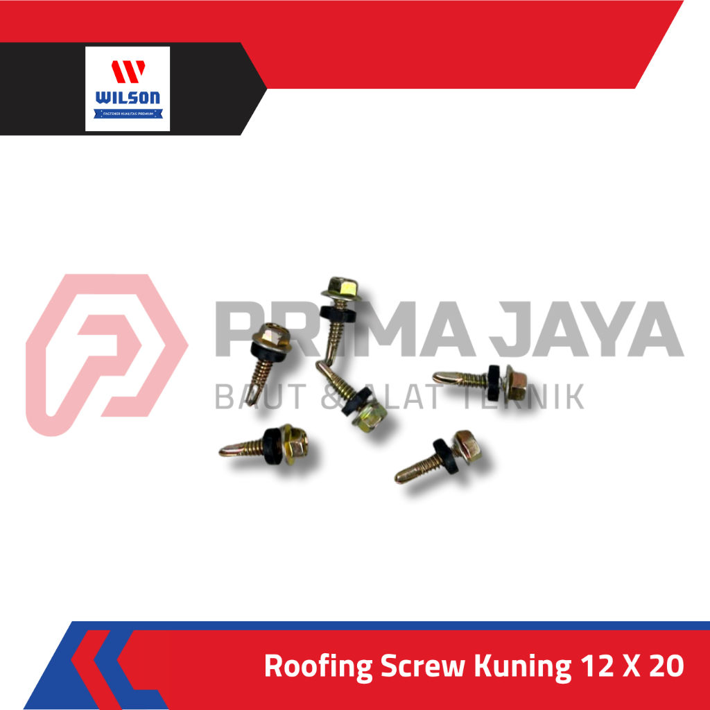 Jual (1 BOX 600 PCS) ROOFING SCREW KUNING / BAUT ATAP / SEKRUP ATAP 12 ...