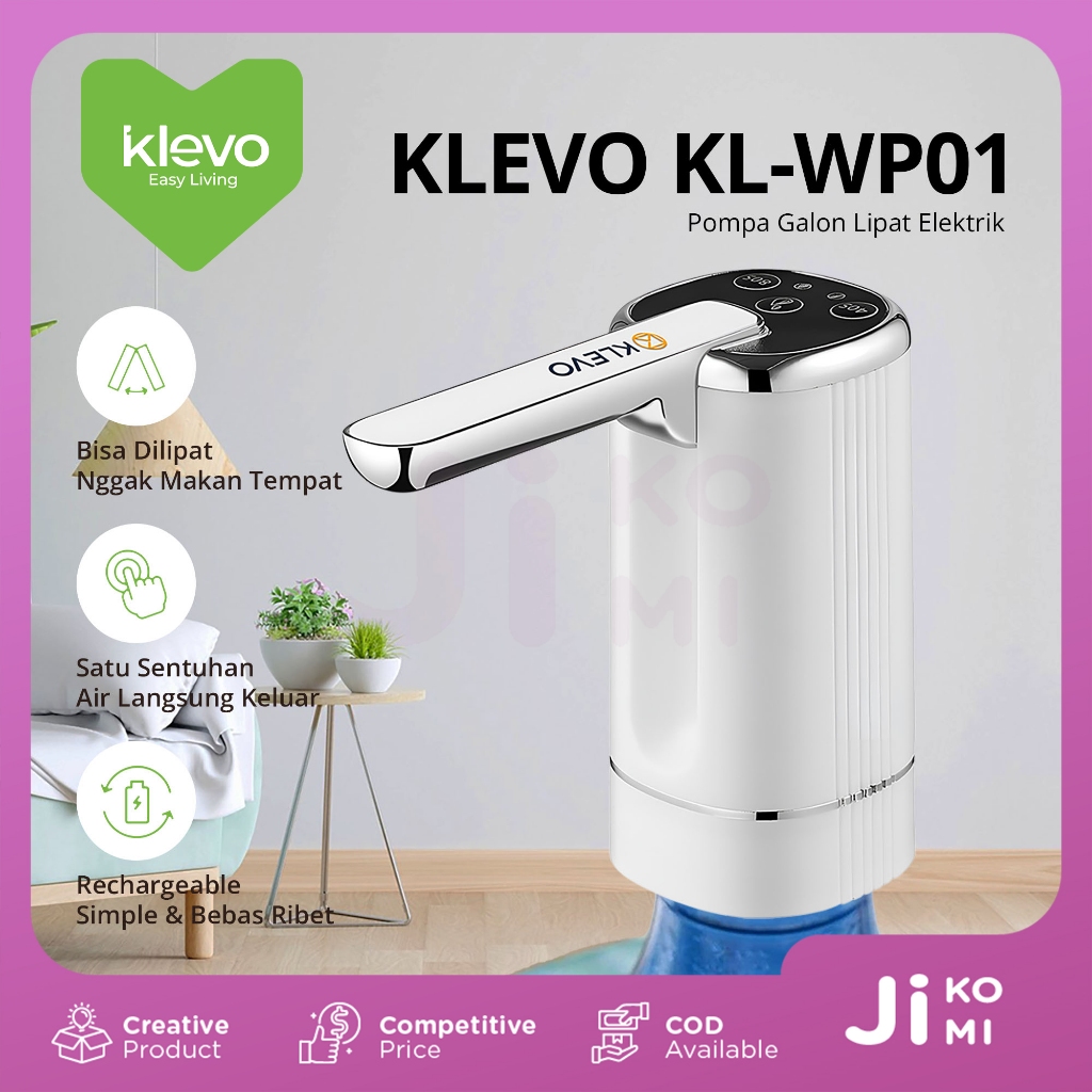 Jual KLEVO KL-WP01 Pompa Air Galon Lipat Elektrik 3 Tombol Rechargeable ...