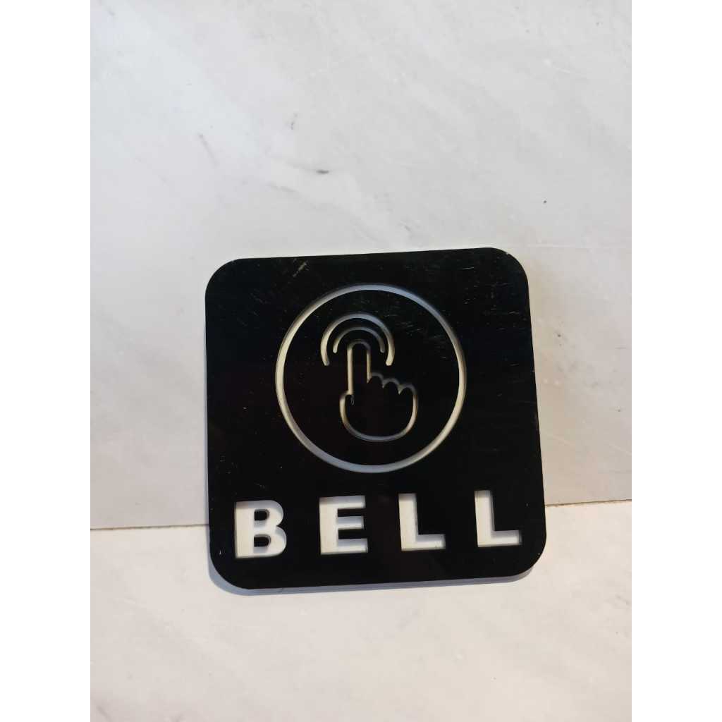 Jual sign label Bell | signboard bell akrilik | Shopee Indonesia