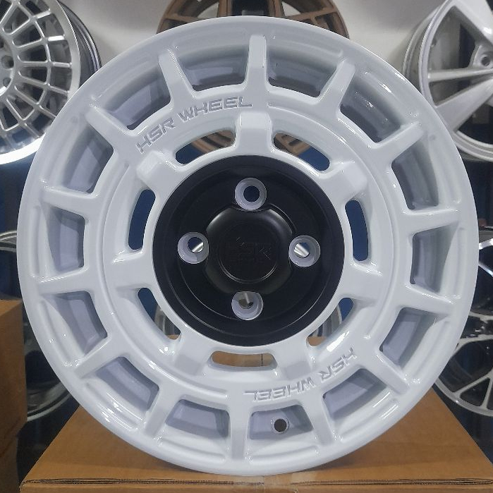 Jual VELG MOBIL BARU HSR MENTAWAI R14 PCD 4X100 GLOSSY WHITE RALLY ...