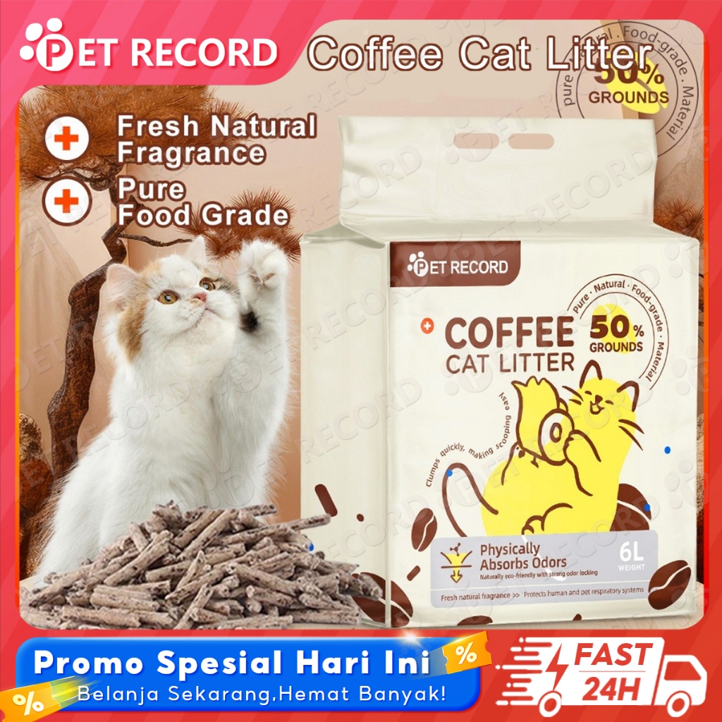 Jual Pasir Kucing Coffee Cat Litter 6L Gumpal Kucing Alami Daya Serap ...